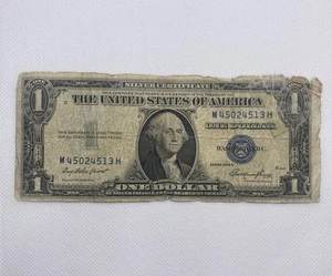 1935 E  $1 One Dollar Blue Seal  Bank Note - M 45024513 H - Picture 1 of 2