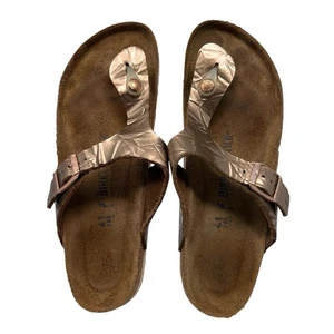 Birkenstock GIZEH Spectral Geometric Metallic Copper Weichbettung Leder 10 N - Bild 1 von 12