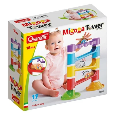 Quercetti Migoga Tower Sounds Rattle Ball Run Track Building Childrens Toy 18m+ - Image 1 of 4