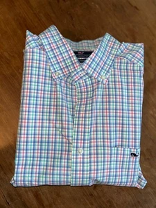 Vineyard Vines Slim Fit Tucker Shirt Mens Medium Multicolor Plaid Button Up - Picture 1 of 4