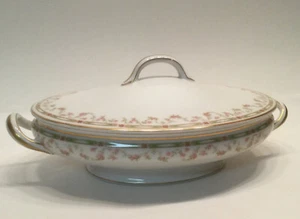 HAVILAND Vegetable Serving Bowl Schleiger 346 Limoges France Oval Covered Fine - Picture 1 of 6