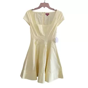 Neu mit Etikett Staud Wells Minikleid buttergelb Fit & Flare Korsett gelb Skater Größe 0 - Bild 1 von 13