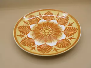 Vintage Dinner Plate Royal Ironstone USA MCM Boho Yellow Orange 10" - Picture 1 of 3