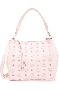 MCM Medium Aren VI Leather Hobo Shoulder Crossbody Handbag NEW - Powder Pink - Picture 1 of 5