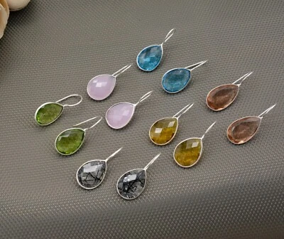 Delicado pendiente para mujer de plata de ley 925 pendiente joyería regalo de cumpleaños para ella Foto 1 de 4