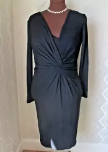 MAX MARA DRESS SIZE 6 NAVY BLUE LIGHTWEIGHT WOOL BLEND GORGEOUS STYLE - Picture 1 of 5