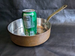 Williams Sonoma Kupfersaucenpfanne 8 x 2,25 Zoll Messinggriff Frankreich ohne Deckel - Bild 1 von 8