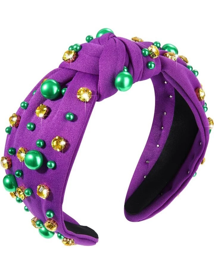 Mardi Gras Headband Headpiece Costume Accessory Purple Headband  - Image 1 of 1
