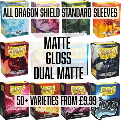 DRAGON SHIELD STANDARD CARD SLEEVES GLOSS / MATTE / DUAL MATTE 100 PER PACK - Image 1 of 4