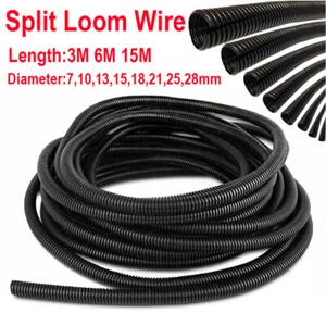 Tubing Cable Flexible Cover Car 7mm 10 25 13 15 18 28mm Split Loom Wire Conduit - Picture 1 of 5
