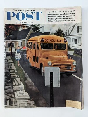 Vintage Saturday Evening Post Magazine March 5 1955 - Image 1 of 4