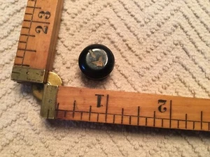 1 Vintage Black Bakelite 1/2” Dia. Pointer Knob WiBrass 1/4" Shaft & Set Screw - Picture 1 of 4