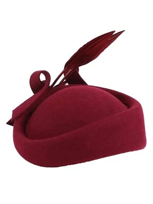 Sombreros Fascinadores de Fieltro de Lana para Damas Mujeres Boda Fiesta Derby Sombrero con Pluma Foto 1 de 2