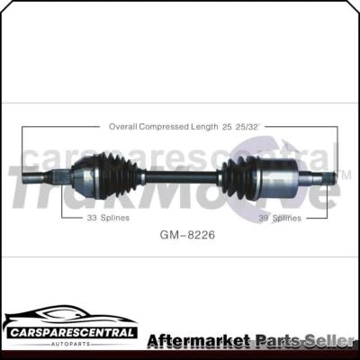 Eje delantero derecho CV para Chevrolet Impala TrakMotive 2006 2007 2008 2009 Foto 1 de 2