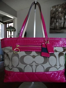COACH Poppy Signature tote Quilted leather 18676 - Picture 1 of 11