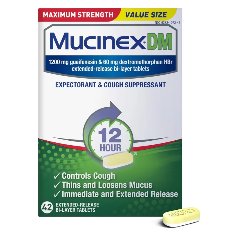 Mucinex DM Supresor de la Tos Máxima Fuerza 42 Comprimidos Exp 2027+ 2028+ Foto 1 de 1