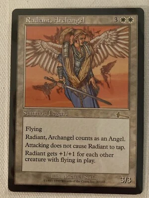 Radiant, Archangel, Urza's Legacy, Magic the Gathering, Near Mint Condition  - Image 1 of 4