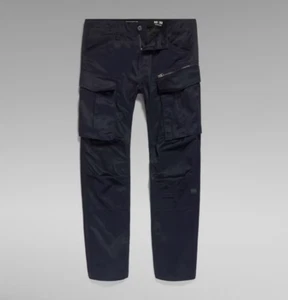 G-Star Cargos ROVIC ZIP 3D REGULAR TAPERED PANT Dark Blue Stock Twill  W36 L32 - Picture 1 of 6