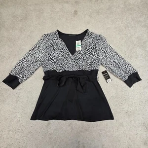 Essentials by Milano Blouse Large 90s Retro Belt With Tie Large NEW - Picture 1 of 11