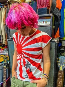 Vintage T Shirt 80's RISING SUN Japan DEASTOCK - Picture 1 of 5