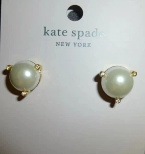 New Kate Spade Rise and Shine Pearl Stud Earrings Cream Multi Gold Tone O0RU3079 - Picture 1 of 2
