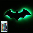 Batman Wall Lamp Decorative Atmosphere Remote Control LED Night Lights Gift