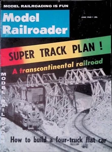 Model Railroader Magazine June 1960 Across The Continent in 1885 Track Plan - Picture 1 of 3