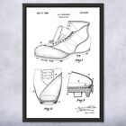 Football Shoe Patent Framed Print Football Decor Gifts For Men Man Cave Decor
