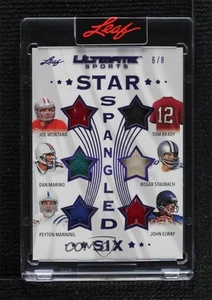 2024 Leaf Ultimate Sports Viola Holo /8 Joe Montana Dan Marino Peyton Manning - Foto 1 di 3