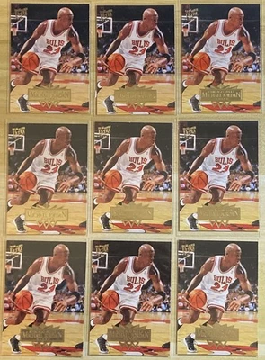 Michael Jordan 1995 Fleer Ultra #25 Lote de 9 Chicago Bulls Como Nuevo Sin Circular Foto 1 de 4