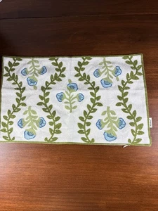 Amysheer Sommer Blumen bestickt dekoratives Lendenkissen Sham 12x19”” blau - Bild 1 von 6