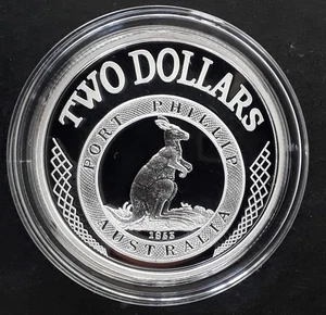 2003 Australia "Port Phillip Patterns" 18.22 g Silver (99.9%) proof $2 coin - Bild 1 von 2