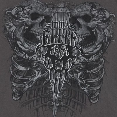 Camiseta MMA Elite Para Hombres 2XL Gris Manga Corta Chuck Liddell Lucha UFC Y2K XXL Foto 1 de 4