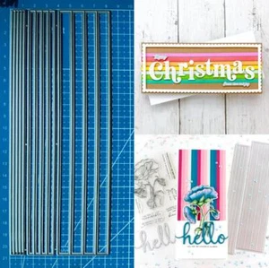 Metal Cutting Dies Slim Stripes Scrapbooking Embossing Paper Card Crafts Stencil - Picture 1 of 6