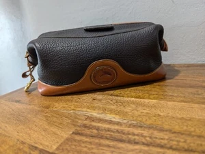Dooney and Bourke Vintage Ahle Leder Dopp Kit zusammenklappbar Toilettenartikel Reisetasche - Bild 1 von 11