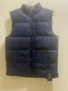 New Polo Ralph Lauren Down Puffer Vest Boys XL 18-20 Ripstop Camo Blue - Picture 1 of 4