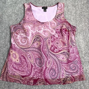 Lane Bryant Top Womens Size 22/24 Sleeveless Lined Chiffon Paisley Print - Picture 1 of 8