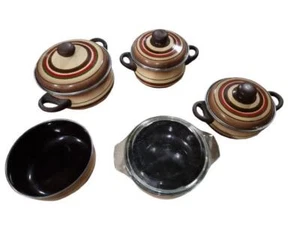 9tlg. Topf Set Retro Optik Sammler Deko Vintage Küche Kochen Induktion Konvolut - Bild 1 von 8