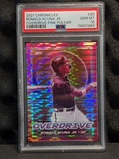 2021 panini chronicles Baseball Ronald Acuna Jr. OVERDRIVE Pink Pulsar PSA 10
