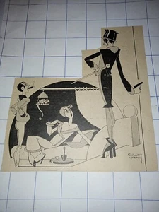 1927 art deco risque nude man lady cartoon - Picture 1 of 1