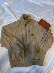 Carhartt Insolated Tan Zip-Up Bomber Wylie Mens Jacket Size Large (J183-GKH) - Picture 1 of 4