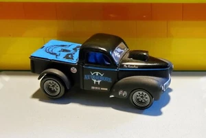 JOHNNY LIGHTNING JLSP181 A 1941 WILLYS GASSER PICKUP BLACKED OUT 1/64 BLACK BLUE - Picture 1 of 3