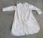 Taillissime White Kaftan Caftan House Dress Summer Linen Rayon Volup Plus Large