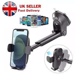 Car Mobile Phone Universal Holder 360° Dashboard Windscreen Suction Cup Stand UK - Picture 1 of 9