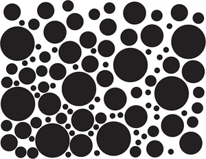 Polka Dot Wall Decals Decorative Art Bedroom Living Room (110 Circles) Easy Peel - Picture 1 of 2
