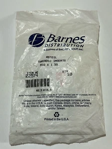 BARNES Distribution 22574 Recoil Threaded Inserts M10 x 1.50 - Qt 10 - Picture 1 of 3