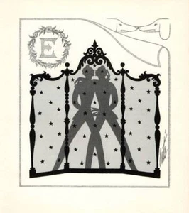 ERTE Original Vintage Art Deco Book Plate Print 1969 - Picture 1 of 1