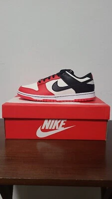 Size 10 Nike Dunk Low EMB x NBA 75th Anniversary Chicago Bulls 2021 Black Red - Image 1 of 4