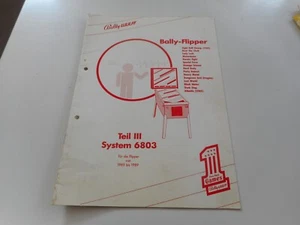 Deutsche Anleitung  für Bally Flipper System 6803 Teil 3 - Bild 1 von 1