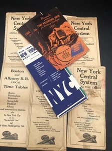 1940s- 60s New York Central Railroad Collectable Time Table Schedules LOT of 20 - Picture 1 of 11
